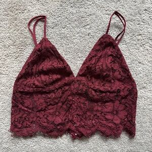 Forever 21 Burgundy Lace Bralette